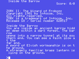 zork ii - the wizard of frobozz